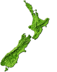 New Zealand map showing Hawkes Bay